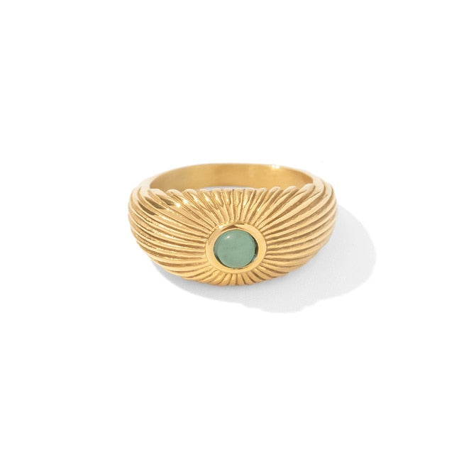NEW Green Agate Ring