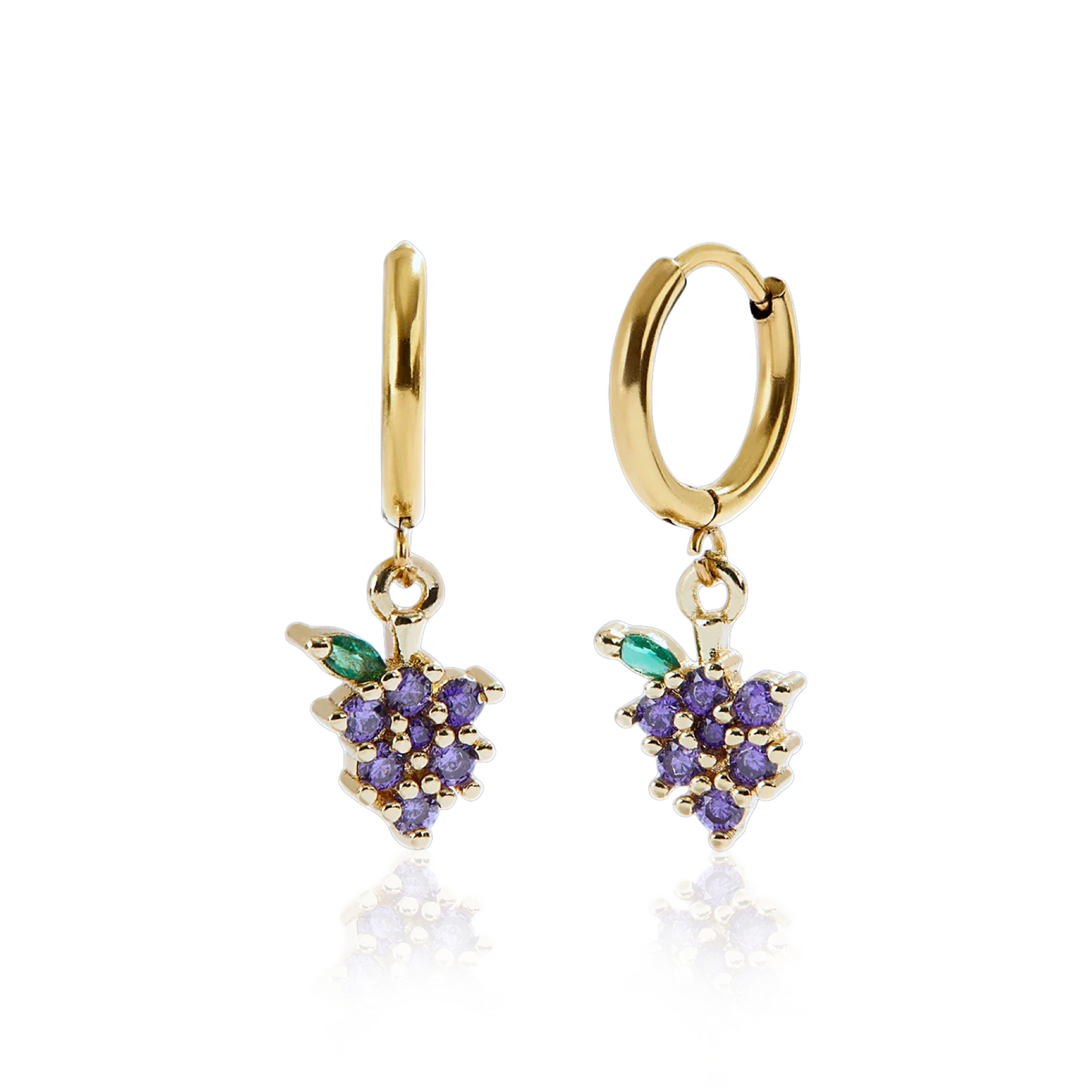 Juicy Grape Huggie Hoops