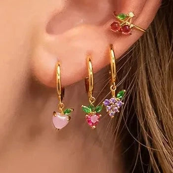 Juicy Grape Huggie Hoops