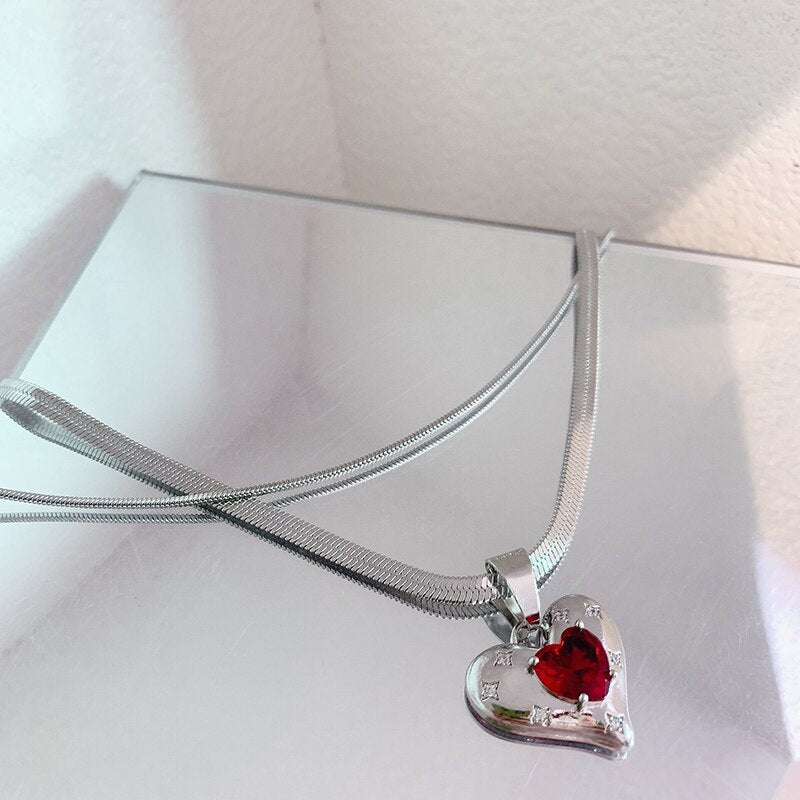 NEW Chrome Double Necklace
