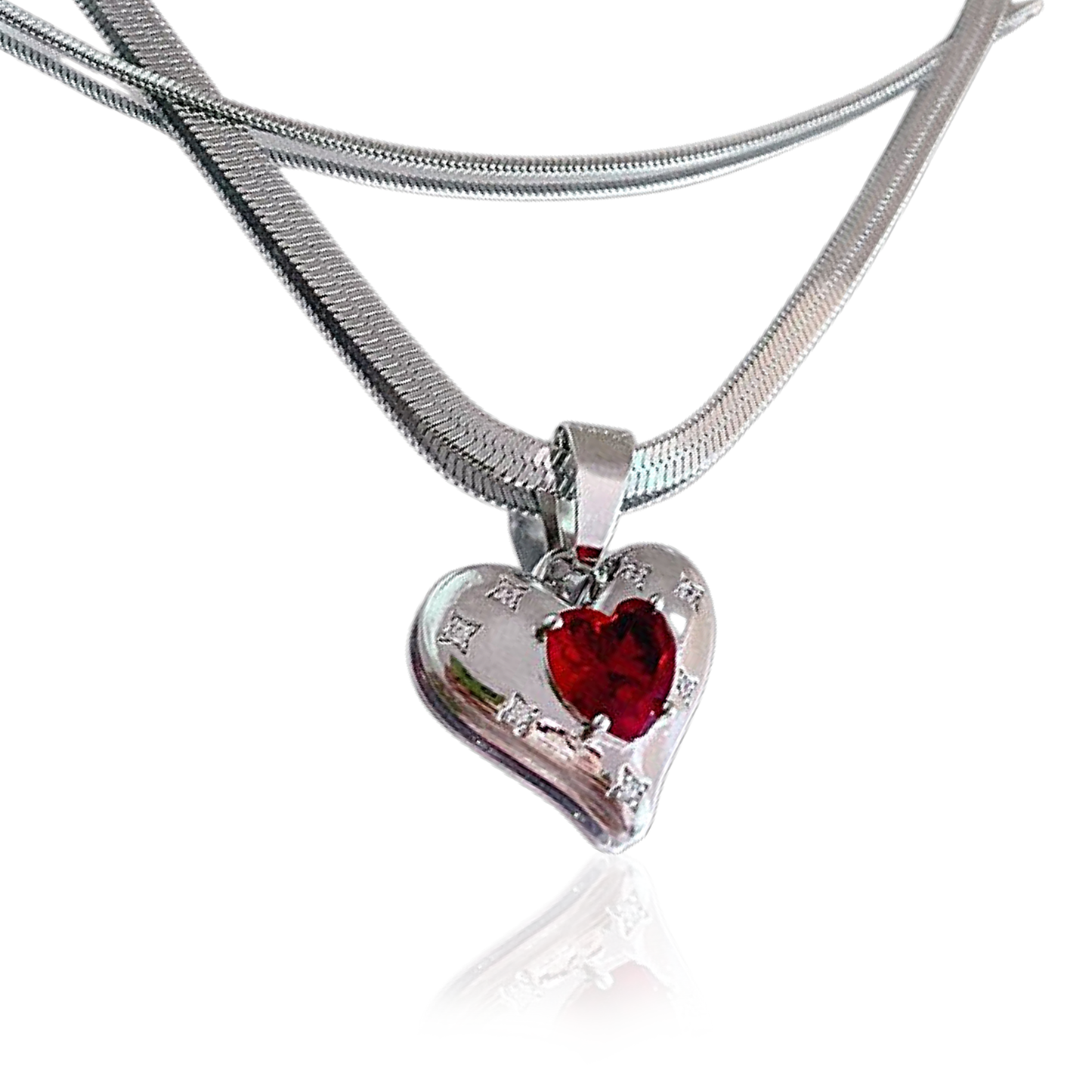 NEW Chrome Double Necklace
