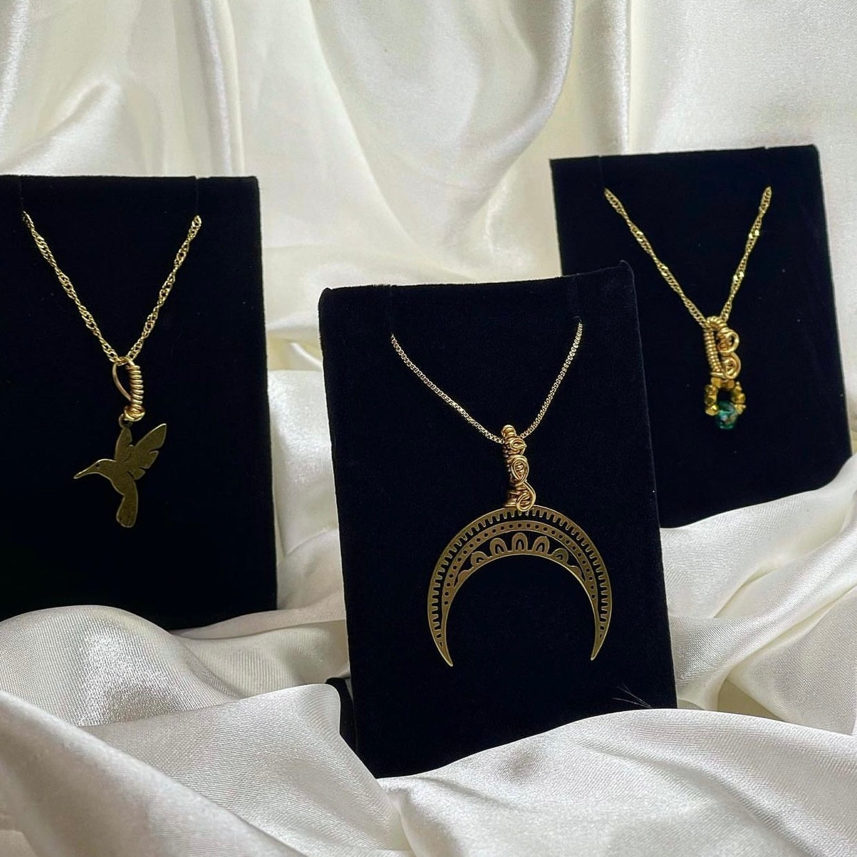 Mooned AD Pendant Necklace