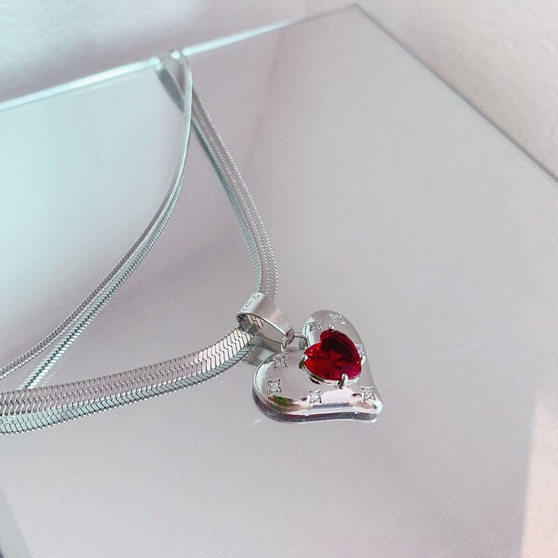 NEW Chrome Double Necklace