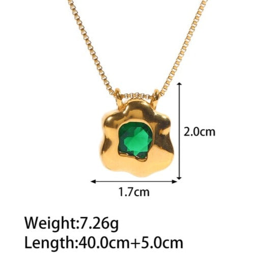 Exq Flower Pendant Necklace