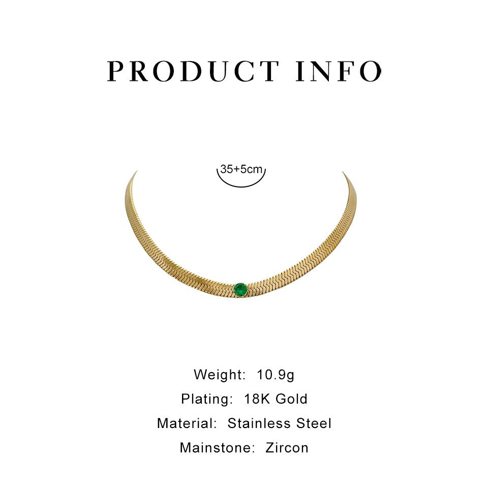 Thee Birthstone Choker Necklace
