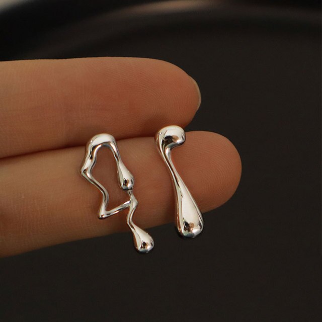 Drip Drop Asymmetrical Studs