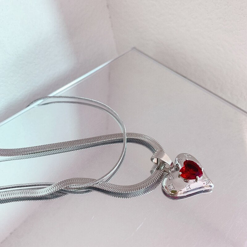 NEW Chrome Double Necklace