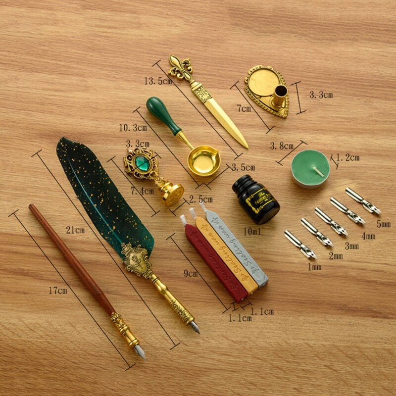 Writer's Antique Feather Dip Pen Kit