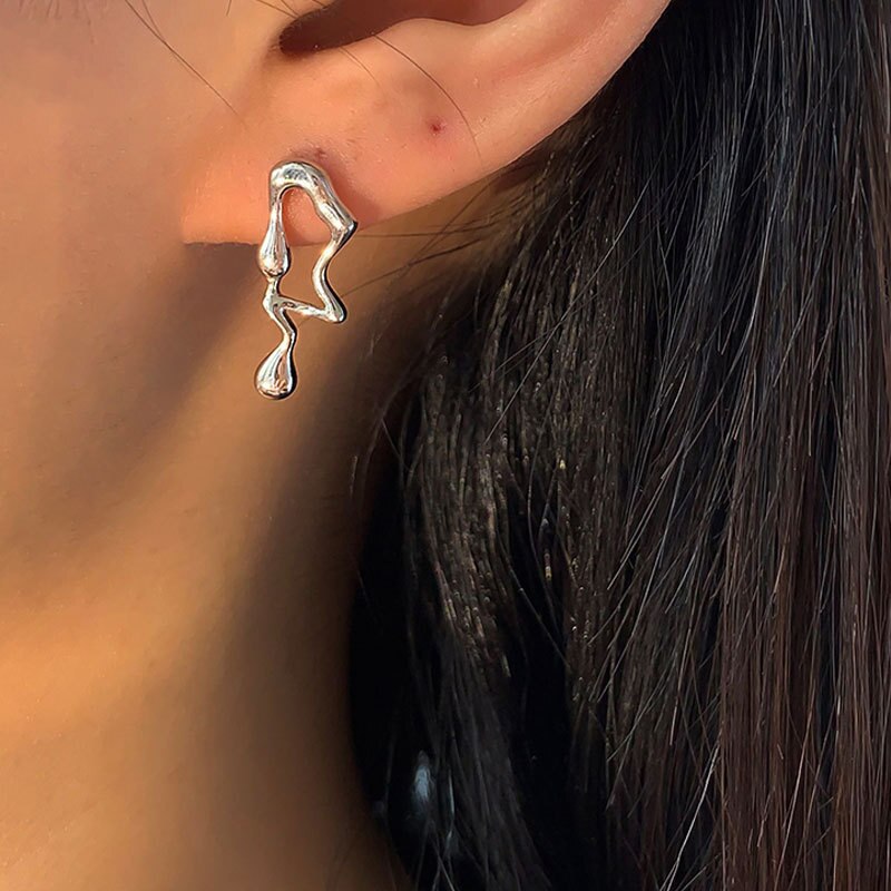 Drip Drop Asymmetrical Studs