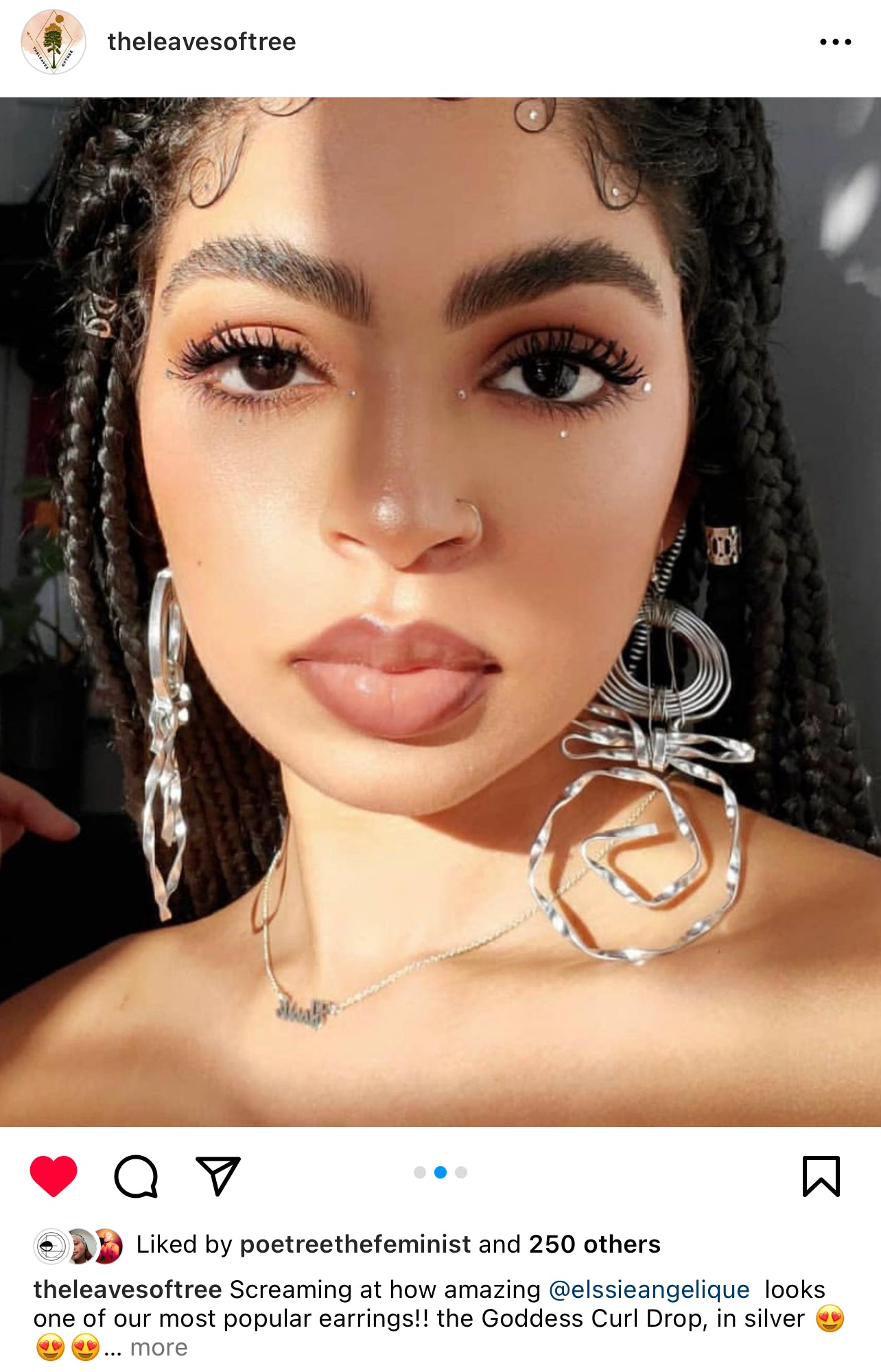 Goddess Curl Drop Earrings