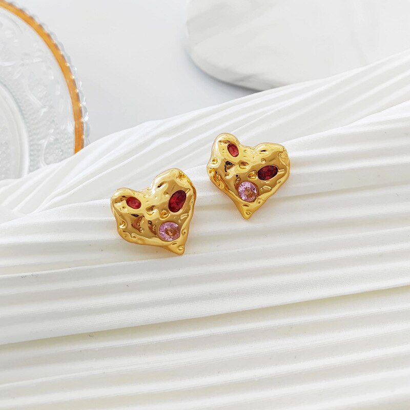 Titian Heart Studs