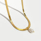 Pearla Herringbone Chain Necklace