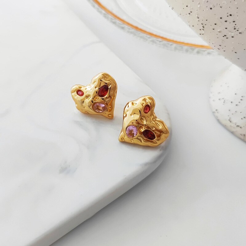 Titian Heart Studs