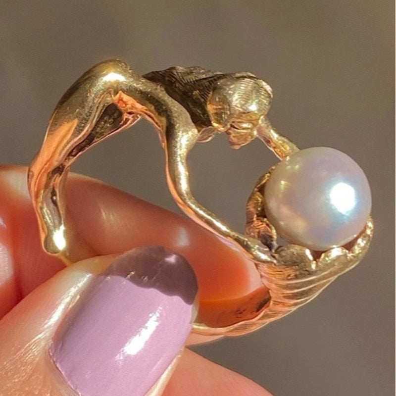 Te Amo Pearl Ring