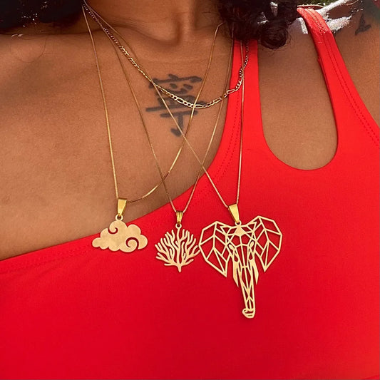 Elephant Love Pendant Necklace