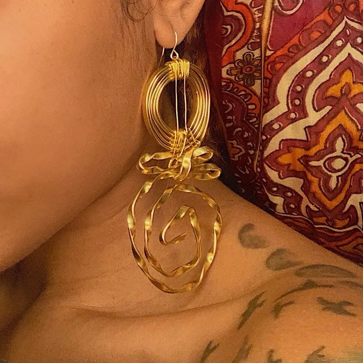 Goddess Curl Drop Earrings