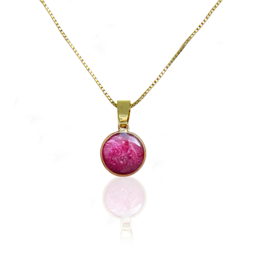 Pink Galaxy Mini Pendant Necklace