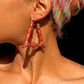 Wine Bamboo Earrings