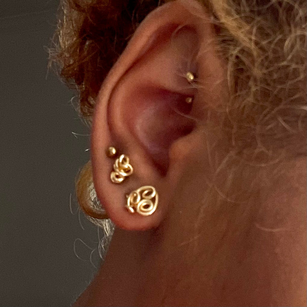 Triple Dot Stud Earrings