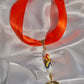 Flame Signature Orange Ribbon Choker