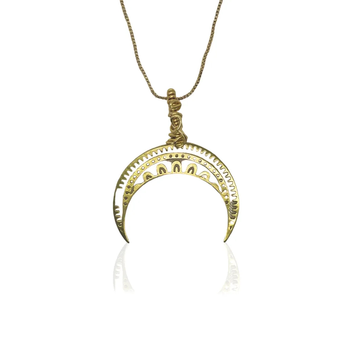Mooned AD Pendant Necklace